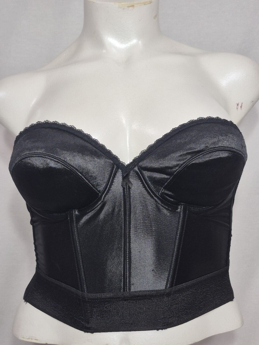 36C Victoria's Secret Bridal Strapless Longline Low Back UW Bra Black